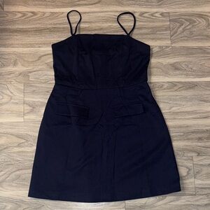 Chic Black Spaghetti Strap Mini Dress